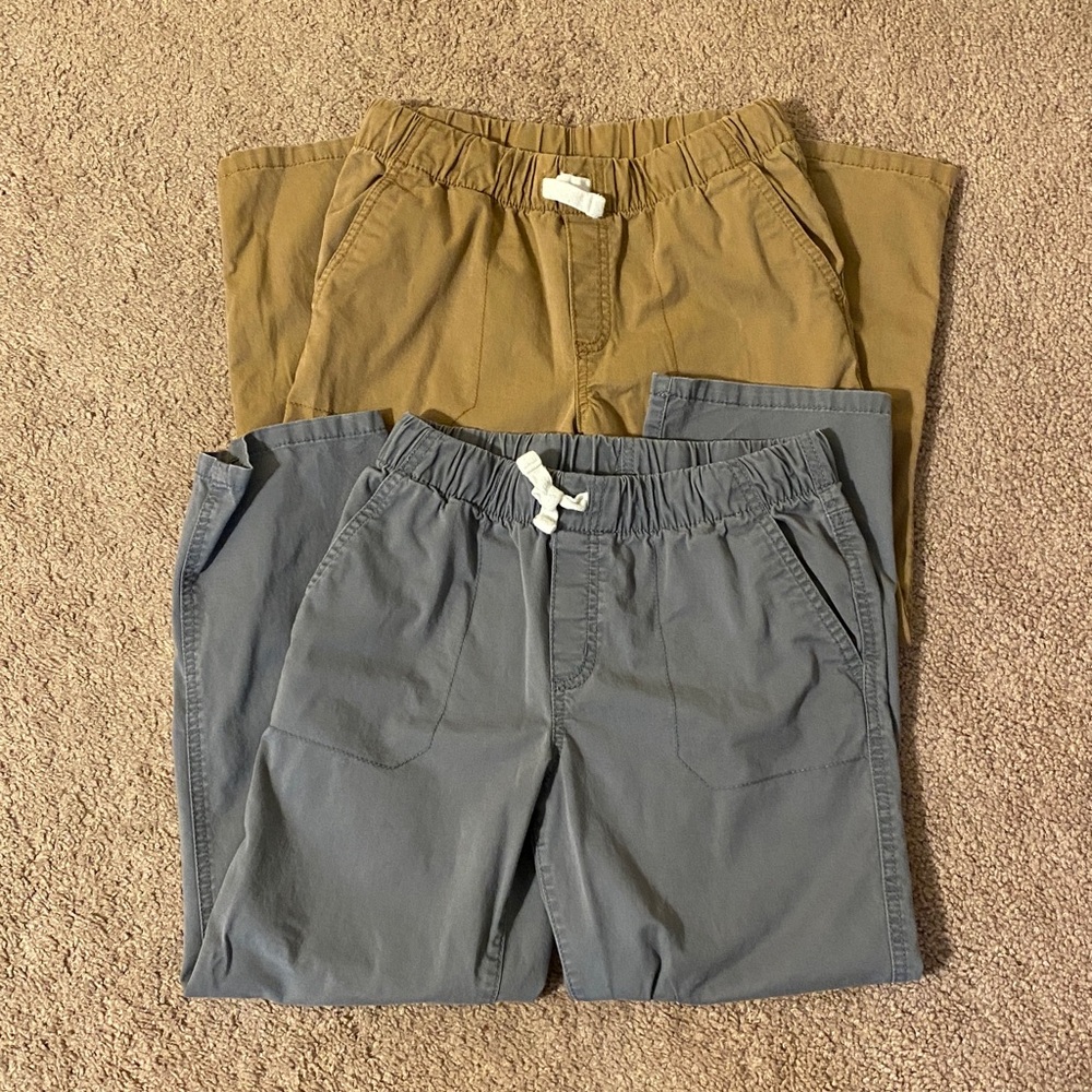 Gray and Tan Casual khaki Pants Set